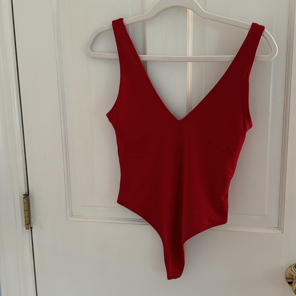 Babaton v neck bodysuit